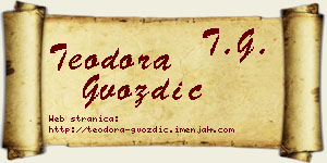 Teodora Gvozdić vizit kartica